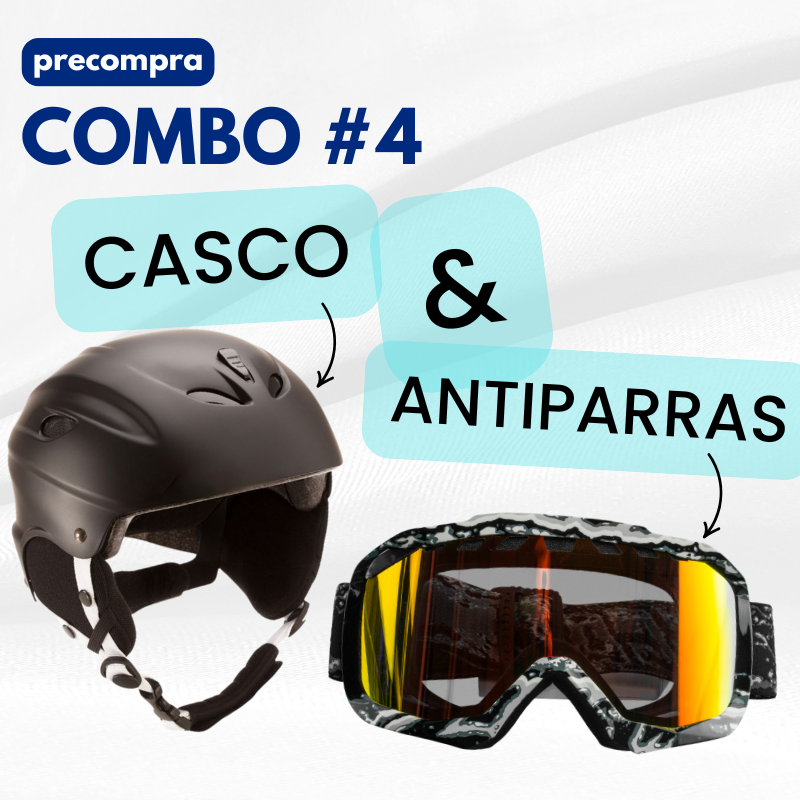Casco + Antiparras para ski – COMBO 4